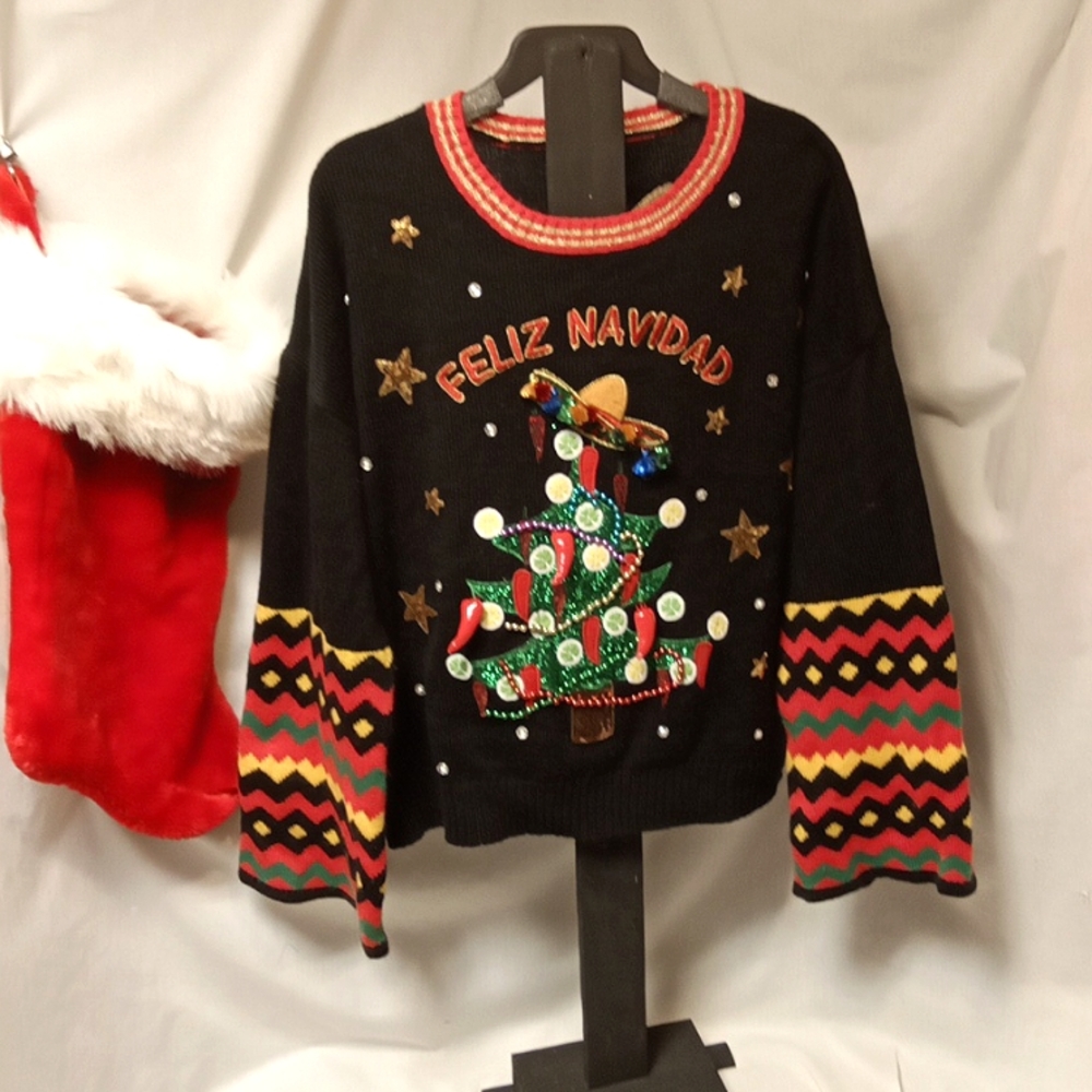 Holiday Time  "Feliz Navidad" Christmas Sweater